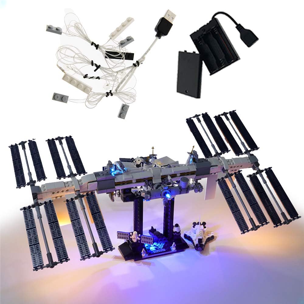 GEAMENT LED Light Kit for International Space Station - Compatible with LEGO Ideas 21321 Model (Building Set Not Included)