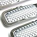 Bolaxin Chrome Silver Front Mesh Grille Grill Mesh Grille Insert Kit Compatible for Jeep Patriot 2011-2017 - 7 PCS