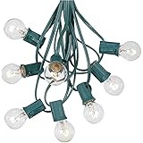 G30 Patio String Lights with 125 Globe Bulbs - Garden Hanging String Lights - Vintage Backyard Patio Lights - Outdoor String Lights - Market Cafe Bistro String Lights - 100 Feet