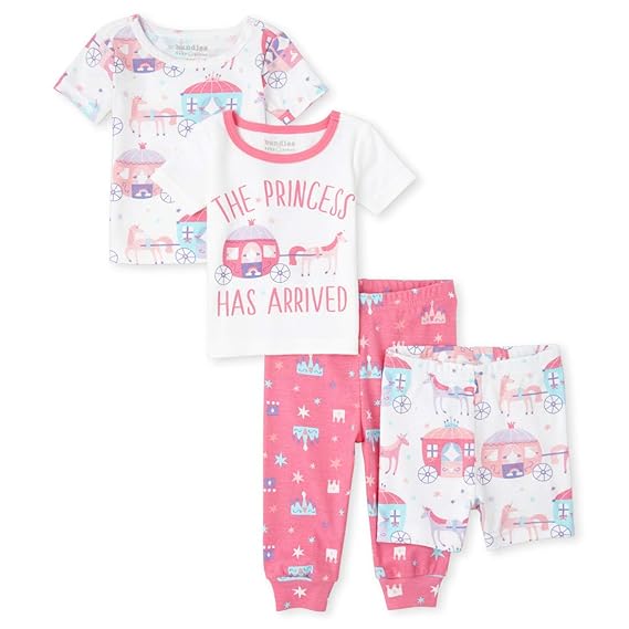 baby girl short sleeve pajamas