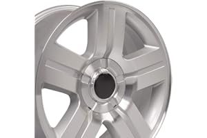 OE WHEELS LLC OE Wheels CV84 20 Inch Rim Fits Tahoe Style 6x139.7 20x8.5 Gloss Silver Machined - Hollander 5291 (1)