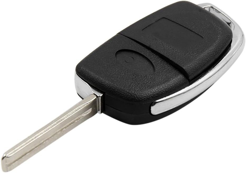 sourcing map 3 Buttons Folding Uncut Key Shell Remote Control Case for Santa Fe, Black, 6.9x3.9x1.7cm / 2.72"x1.54"x0.67"(L*W*H) - Image 4