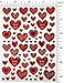 Jazzstick 400 Red & White Valentine Heart with Love Decorative Sticker 10 sheets (VST01A03)
