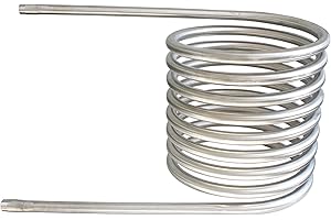 QUELECO Stainless Steel Heating Coil Heat Exchanger Food Grade Coil Heater for Outdoor Wood Fire Heated Hot Dutch Bath Tub