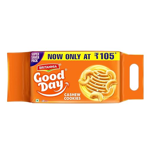 Britannia Good Day Cashew Cookies, 5 x 120g