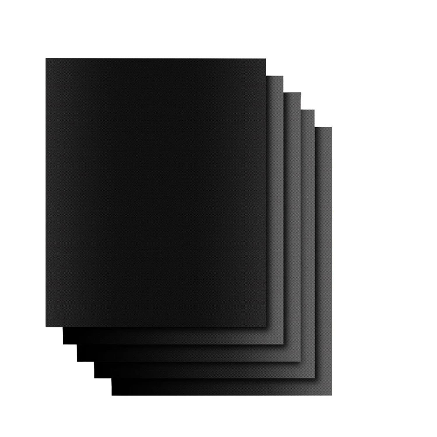 Aookey BBQ Grill Mat, Barbecue Grill Mat, Set of 5 Non Stick Barbecue Baking Mats for Charcoal,Gas,Electric Grill Heat Resistant, Reusable and Easy to Clean FDA-Approved, PFOA-Free