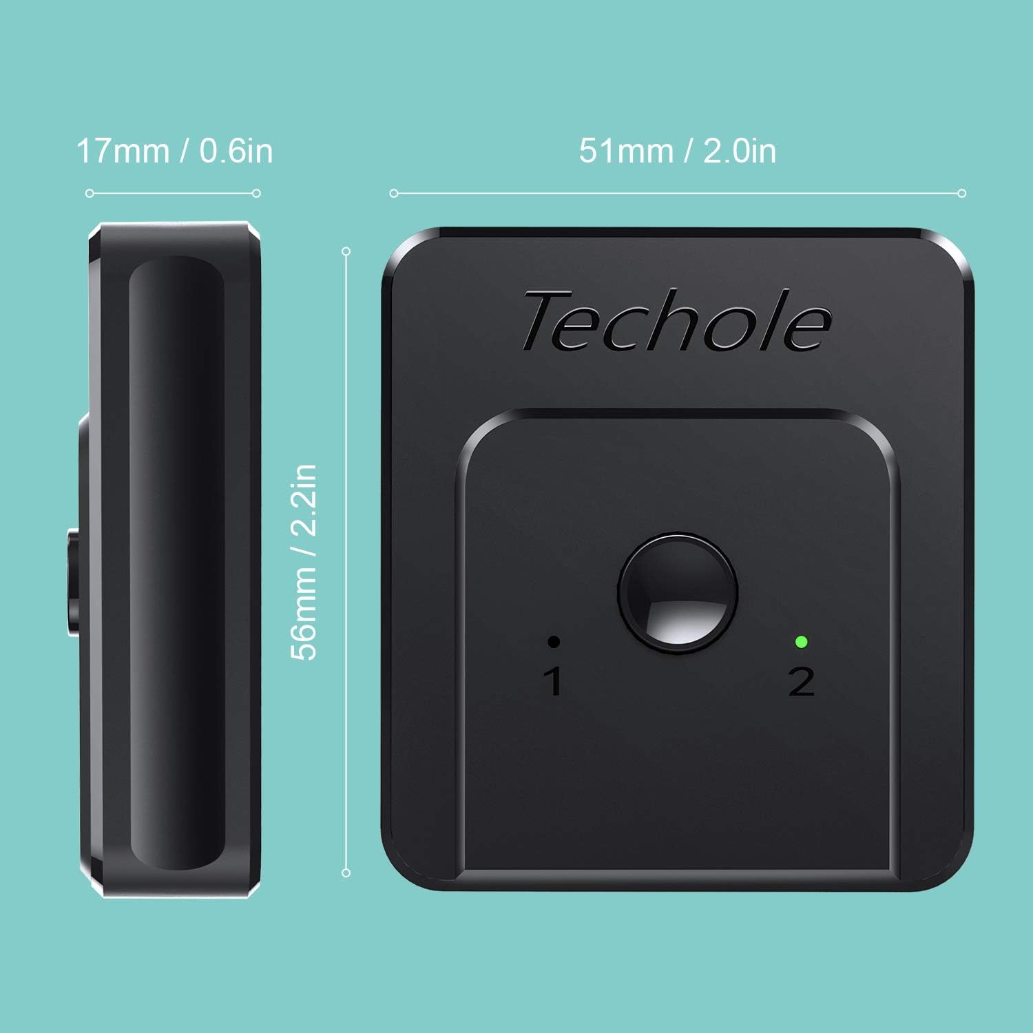 HDMI Switch 4K HDMI Splitter-Techole Updated Bi-Directional HDMI Switcher 1 in 2 Out or 2 in 1, HDMI Switch Splitter Supports 4K 3D HD 1080P for Xbox PS4 Fire Stick Roku HDTV(HDMI Cable NOT Include): Home Audio & Theater