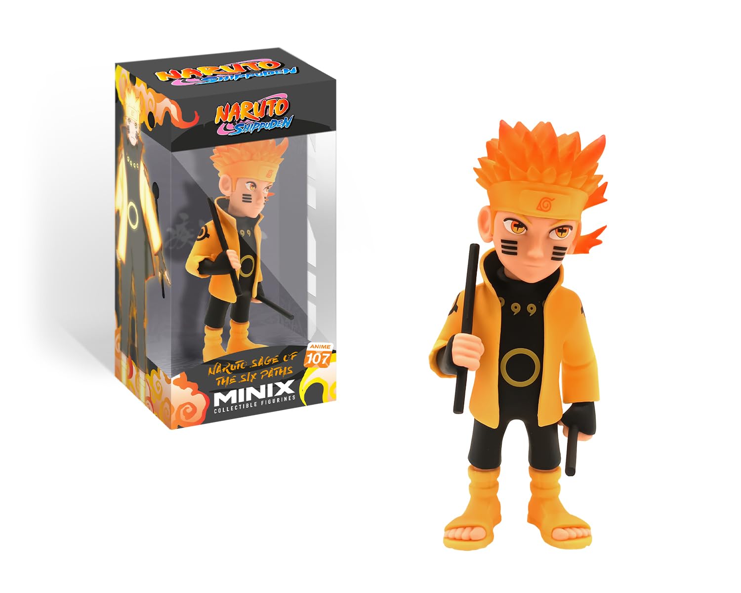 MINIX Bandai Fire Naruto Uzumaki Model, Collectable Fire Naruto Figure, Bandai Manga And Anime Toys Range, Collect Your Favourite Naruto Figures For An Anime Merchandise Collection — image 1