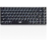 Qisan Gaming Keyboard Mechanical Wired Keyboard Black Switch Backlight keyboard 82-Keys Extreme Simple Design Come with Free Data OTG Cable-Black