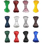 3.0 mm Nylon Satin Cord 12 Bundles Beading Braided Thread String for Chinese Knotting Rattail Macrame Bracelets Necklaces Jewelry Making 120 Yards