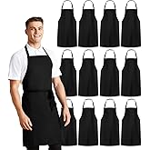 Avalon Kitchen Aprons for Men - 100% Polyester Chef Apron Women with Extra Long Ties - Cooking Aprons for Women & Mens Apron