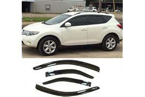 Deebior 94077 Side Window Wind Vent Deflector,4pcs Outside Mount Style Nice Sun Rain Guards Set,Window Visor fit for 2009-2014 Nissan Murano