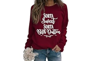 BOFUPAGO Somewhere Between Proverbs 31 and Beth Dutton Sweatshirt for Women, Womens Crewneck Sweatshirts Long Sleeve Tops