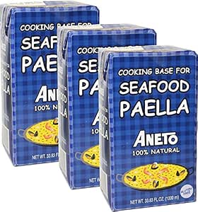 Paella Cooking Base For Seafood Paella. Imported From Spain. 33.38 Oz Pack Of 3 (799599864598)