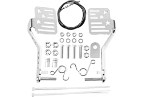 HOWBOW Go Kart Big Pedals with 71" Throttle Cable, ‌Upgraded Brake Throttle Large Pedal Kit for 212cc/196cc Road Rocket, Azusa and Most Go Karts, DIY Youth GoKart Frame Parts Silver Accessories