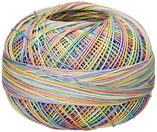Handy Hands 210-Yard Lizbeth Cotton Thread, 25gm, Rainbow Taffy