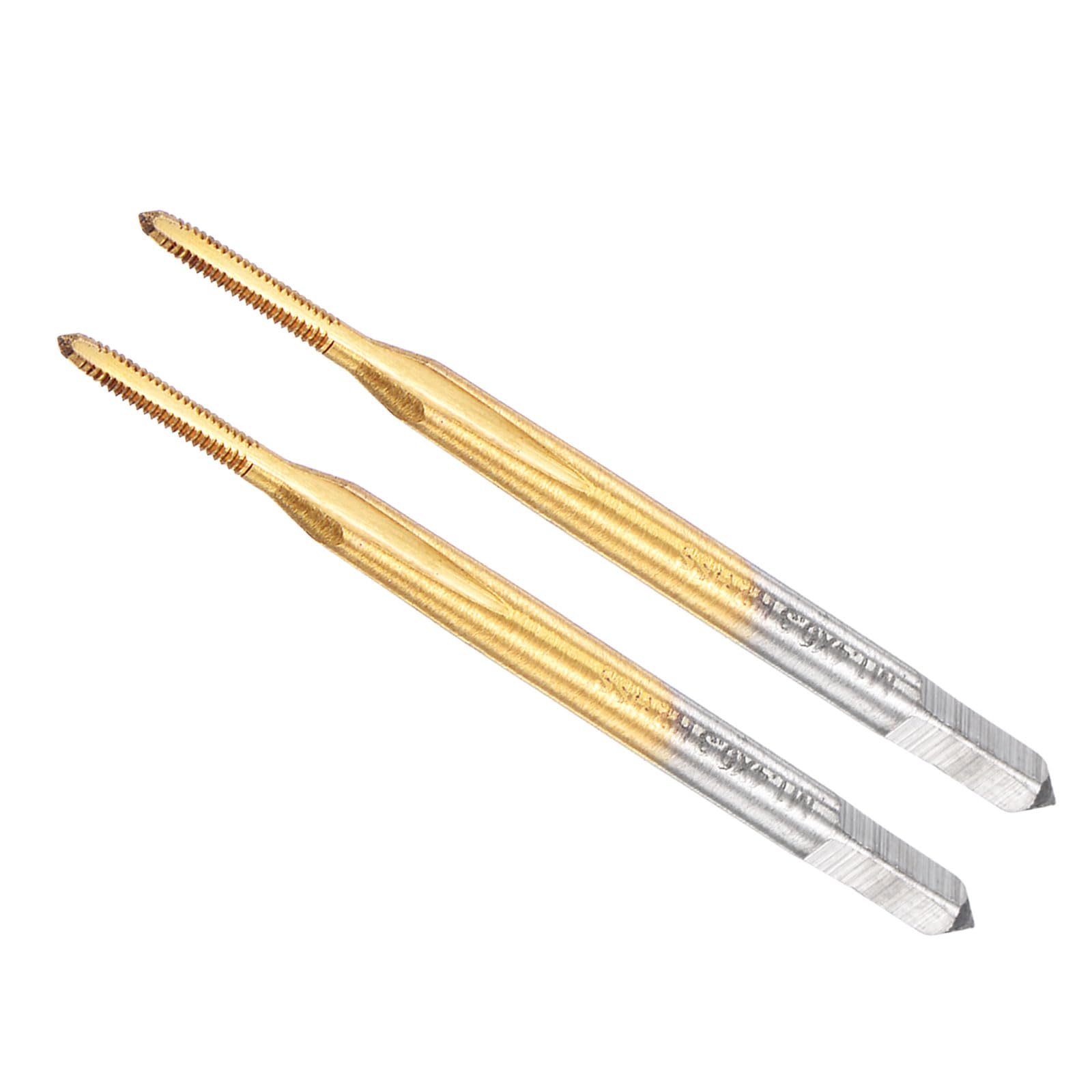 CoCud Thread Tap, M1.4 x 0.3 Thread Size 3 Straight Flutes, High Speed Steel Threading Tapping Repair Tool - (Applications: for Tapping Stainless Steel Copper Aluminum), 2-Pieces