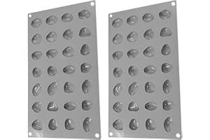 Kichvoe 2pcs Silicone Chocolate Molds Cavity Pebbles Stone Shaping Mold for Baking Chocolates Decor