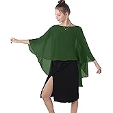 Baoqiya Chiffon Capes Sheer Capelets Long Cape Poncho For Women Plus Size