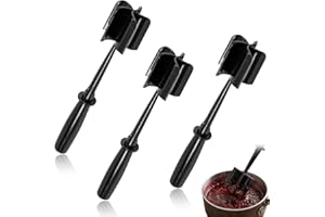 Meat Chopper, 3 Pack Ground Beef Masher with 5 Curve Blade, Nylon Non-Stick Potato Masher Heat Resistant Hamburger Smasher Ki
