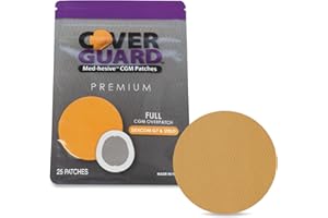 CoverGuard CGM Overpatch | Dexcom G7, Stelo | Tan Full Coverage Design| 25-Count | Waterproof Adhesive | Anti-Fray | Easy Application & Removal | Made in USA | Sensor Protection