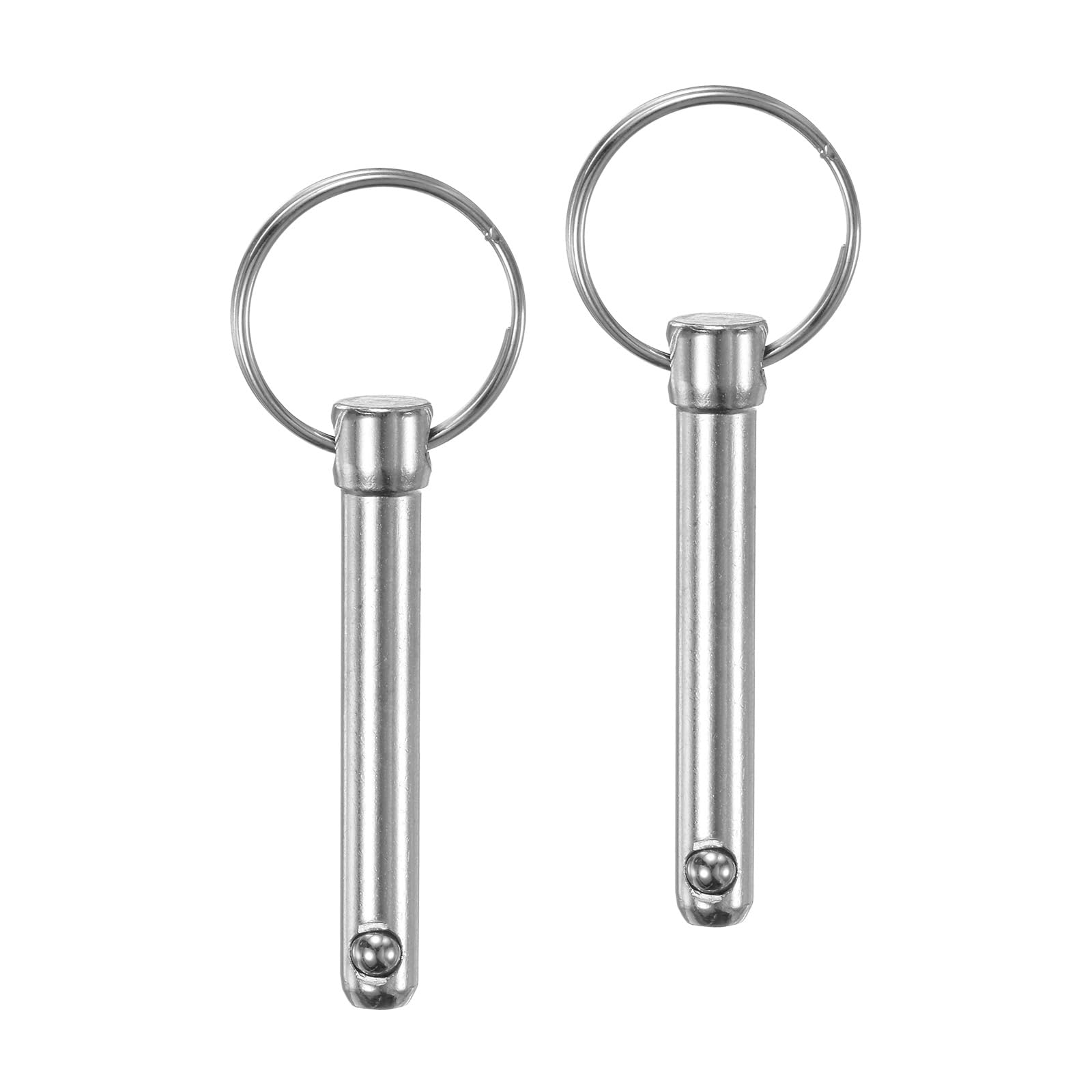M METERXITY 2-Pack Quick Release Pins, 5/16" [8mm] Diameter, 1.69" [43mm] Usage Length Bimini Top Pin for Shipbuilding/Boat/Trailer, 1.97" [50mm] Total Length Carbon Steel Hardware Pins