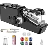 Handheld Sewing Machine, Portable &amp; Cordless Mini Sewing Machine for | Beginners - Electric Fast Stitching, DIY Fabric Clothes Repair Kit, Home Travel Mending Machine with Accessories (Black)