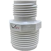 Van Enterprises PVC Garden Hose Adapter (Male 1" GHA) for Rain Barrel Water Tank and Aquarium