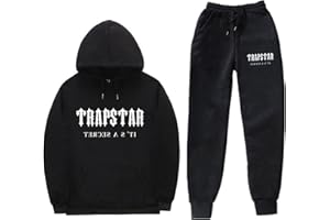 Men'S And Women'S Casual Sports Black Tracksuit Letter Printed Sweatshirt And Pants Set Ensemble Jogging Homme
