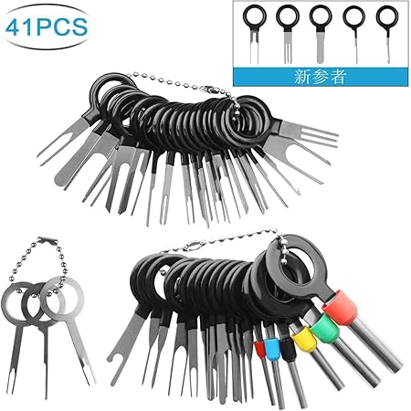 Amazon 端子除去ツール コネクターピン抜き カプラー コネクター 配線 端子 外し 抜き 工具 配線コ ネクタエクストラクタプーラーリリースピン 41種セット バイク工具 メンテナンス 車 バイク