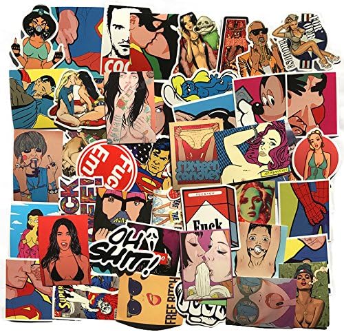 52 pcs Sexy Girls Women Laptop Stickers Hot Girl Stickers for Luggage Skateboard Car Bike Bumper Guitar Phone Case