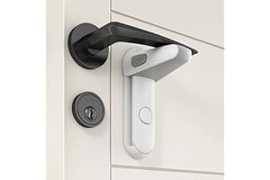 Heart of Tafiti Childproof Door Lever Lock, Baby Proofing Door Handle Lever, Door Handle Child Proof, Toddler Door Locks, Strong Adhesive no Tools Need or Drill (White, 2 Pack)