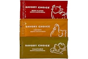 JMA Shop Savory Choice Variety Pack - Chicken (6), Beef (6), Vegetable (4) - (Total of 16) Low Sodium, No Cholesterol Packets