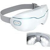 Kingm Eye Steamer for Dry Eye,Portable Warm Compress for Eyelid with 2 Levels Adjustable Steam，with Heated and Warm，Relieves Dry Eyes, Stye, and Puffiness, Dark Circles (1200mAh)