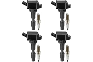 BDFHYK Ignition Coils UF764 and Iridium Spark Plug 93175 Compatible with Hyundai Santa Fe Sport Tucson Sonata Kia Sorento Sportage Optima l4 2.0L 2.4L Replaces GN10730 C988 E1264 LKR7DIX-11S Set of 4