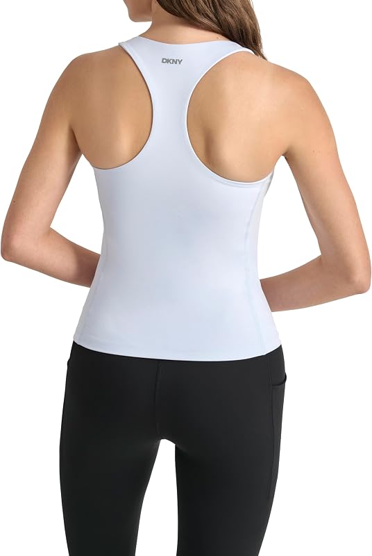 Balance Compression Racerback Tank W/Built in Bra Maglietta, Pioggia, M Donna