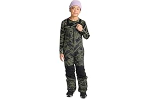 Burton Kids’ Skylar 2-Layer Bib Pants – Waterproof Winter Snowboard Bib Pants for Boys & Girls