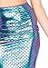 Leg Avenue Women's Iridescent Mermaid Skirt, Blue, Medium
