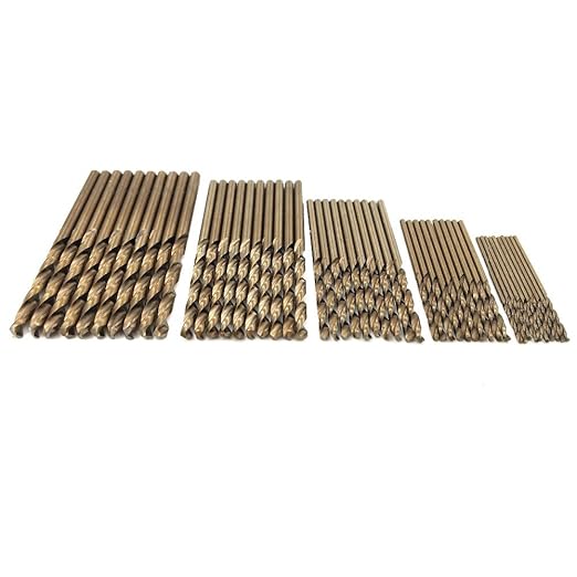 Generic Dia 030 50pcs : 50pcs 1/1.5/2/2.5/3.0mm Twist Drill Bit HSS M35 Co Drill Bit Used for Metal Stainless Steel Drilling Electic Drill Accessories