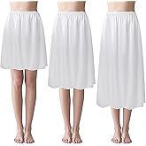 Coucoland Half Slips for Under Dresses - 3 Pieces Shirt Extenders Elastic Waist Underskirt Comfortable Adjustable Half Slip