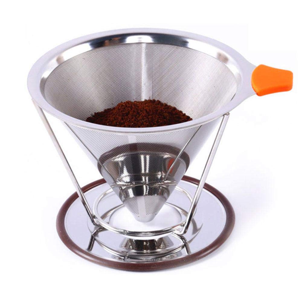 日本製 Aolvo Pour Over Coffee Dripper Filter Maker Stand ステンレススチールドリップコーヒー コーン ペーパーレスコーヒーフィルター 再利用可能なアイスコーヒーフィルター 2 4カップ自宅 旅行 キャンプ B07gbddtgy 数量限定 Firstcity Edu My