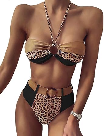 belted two piece swimsuit