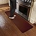 Smart Step Home Collection 72 Inch by 20 Inch Fleur-de-Lys Mat, Burgundy