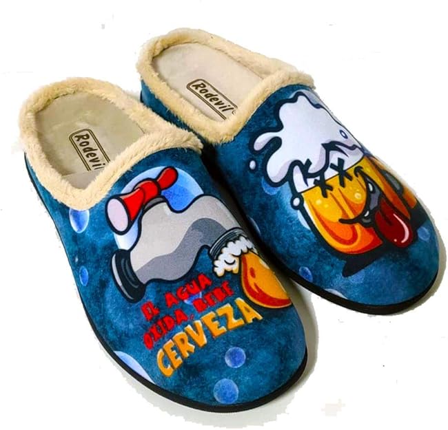Men’s comfortable slippers, funny phrase funny beer Amazon.co.uk