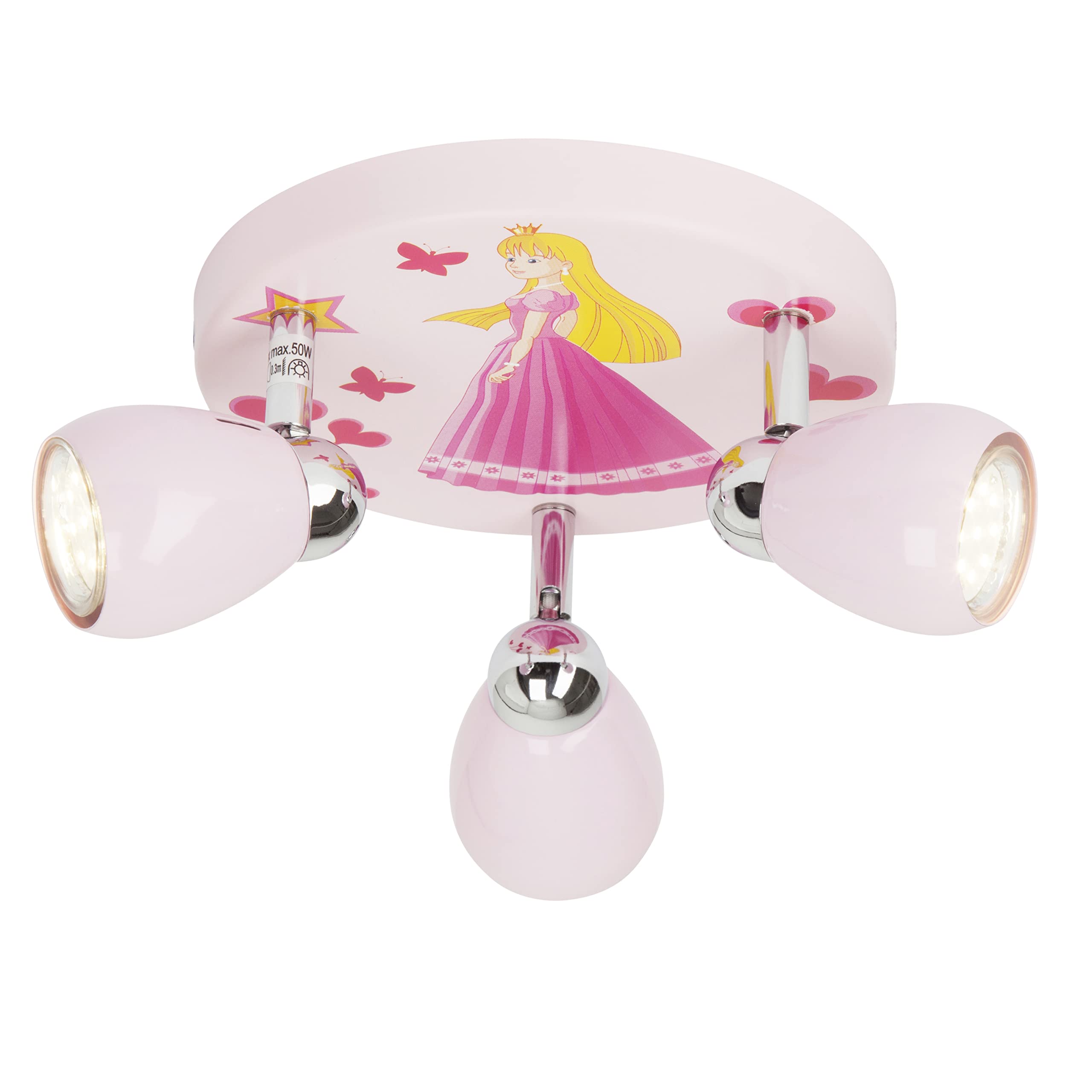Brilliant AG G55934/17 Ceiling Light, Metal, GU10, 3 W, Pink