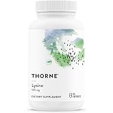 THORNE Lysine, 500 mg Essential L-Lysine Amino Acid, 60 Capsules | Supports Immune Function, Skin &amp; Bone Health, Collagen Formation &amp; Cellular Repair*, Gluten-Free, NSF Contents Certified