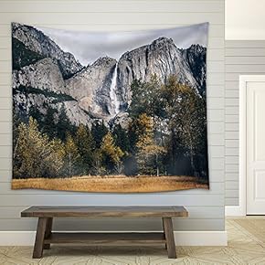 Autumn Landscape Rocky Mountain - Fabric Wall Tapestry Home Decor - 51x60 inches
