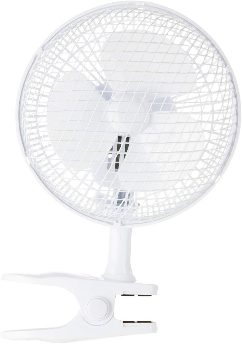 Signature 6" Clip Fan 2 Speed Adjustable Tilt Portable White S40007