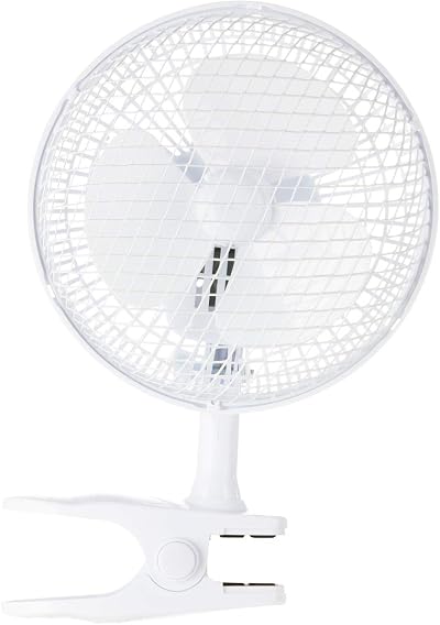 Signature 6" Clip Fan 2 Speed Adjustable Tilt Portable White S40007