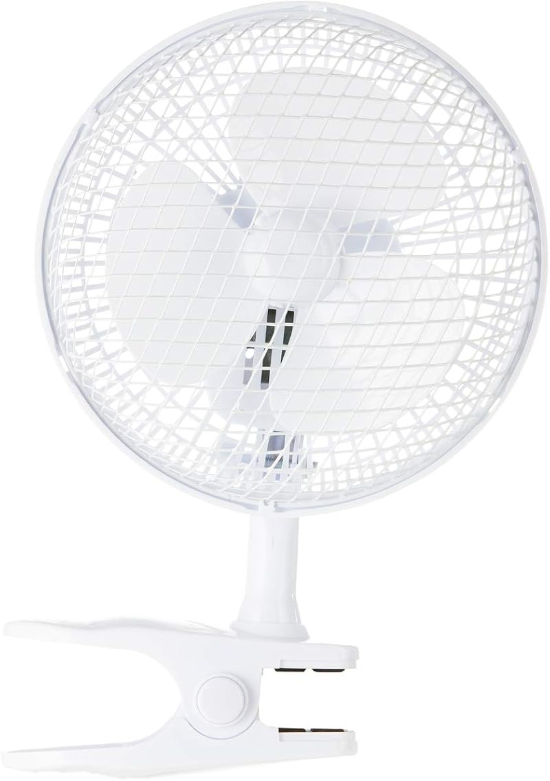 Signature 6" Clip Fan 2 Speed Adjustable Tilt Portable White S40007